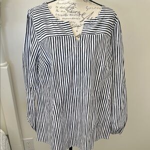Lane Bryant Striped Black and White Women's Top